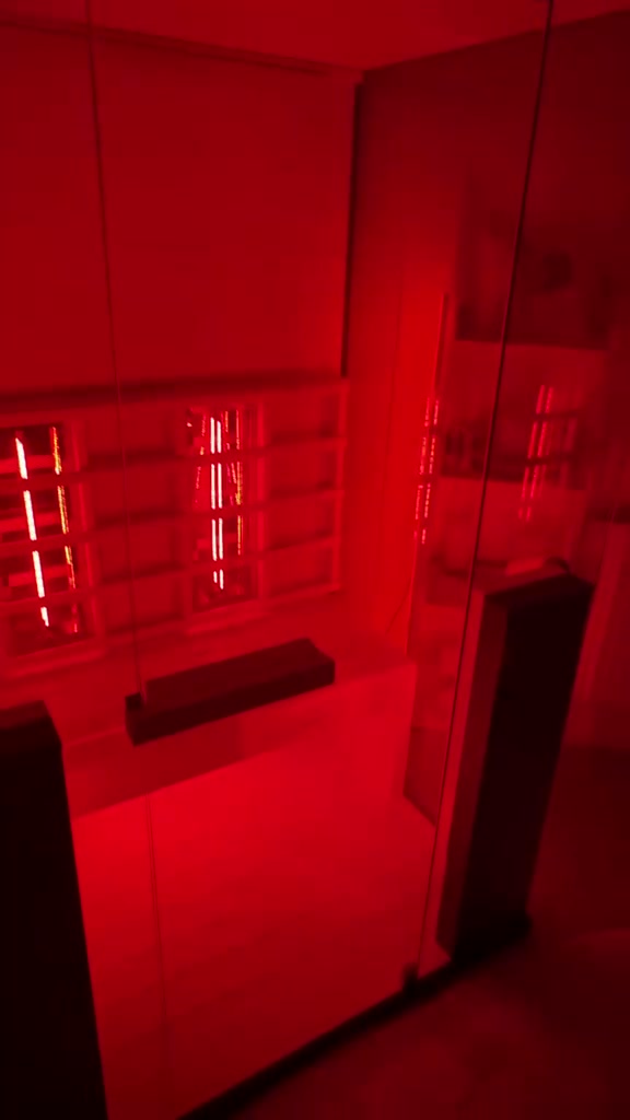 Infračervená sauna připravená k návštěvě